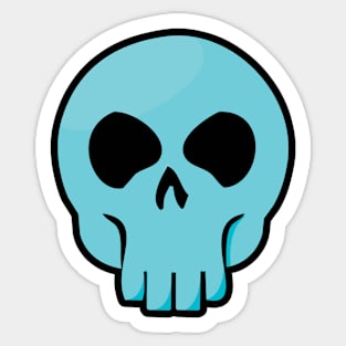 Skull - Blue Sticker